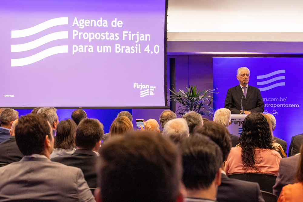 Luiz Césio Caetano na cerimônia de Posse da Diretoria e Presidência da Firjan no dia 14/10/2024. Créditos: Paula Johas/ Acervo Firjan