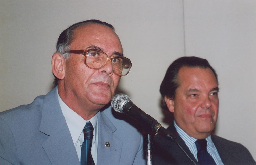 José da Rocha Pinto na posse da diretoria de 2004. Crédito: Acervo Firjan