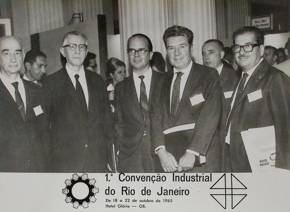 Zulfo de Freitas Mallmann na Primeira Convenção Industrial em 1965. Crédito: Acervo Firjan