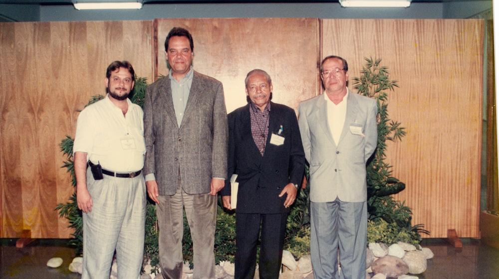 Jorge Rodrigues do Nascimento no II Encontro dos Conselhos das Representações Regionais em 1998. Créditos: Geraldo Viola/ Acervo Firjan