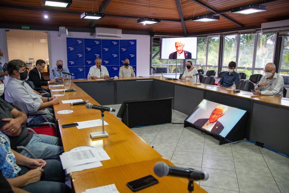 Reunião com empresários sobre o programa Firjan_Peq em 21/02/2022.  Créditos: Paula Johas/ Acervo Firjan 