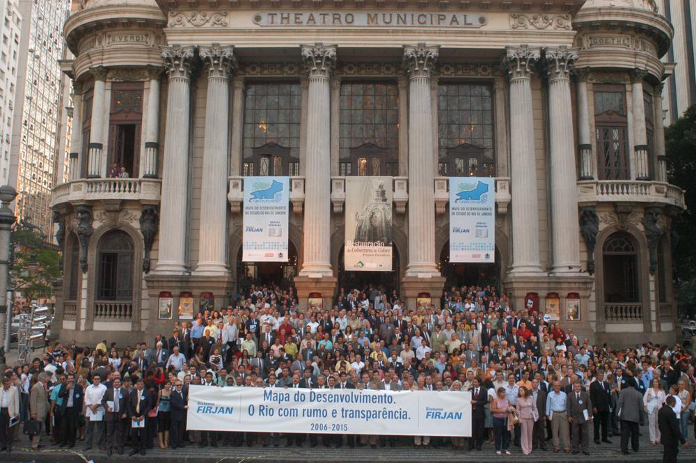 Evento de Lançamento do Mapa do Desenvolvimento do Estado do Rio de Janeiro 2006-2015, realizado no Theatro Municipal em agosto de 2006. Créditos: Guarim de Lorena/ Acervo Firjan  